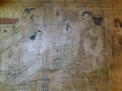スラマニ寺院のフレスコ画