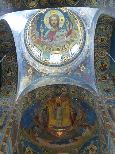 ロシア・サンクトペテルブルクの血の上の救世主教会のモザイク画
