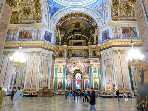 ロシア・サンクトペテルブルクのイサク大聖堂内部