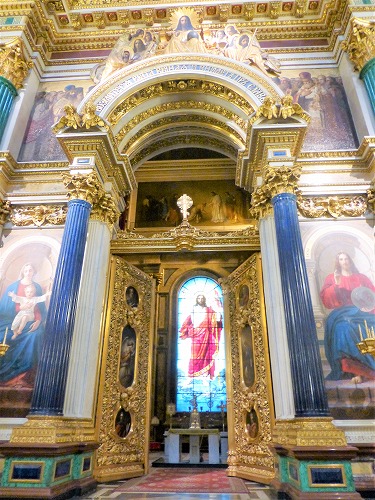 ロシア・サンクトペテルブルクのイサク大聖堂内部